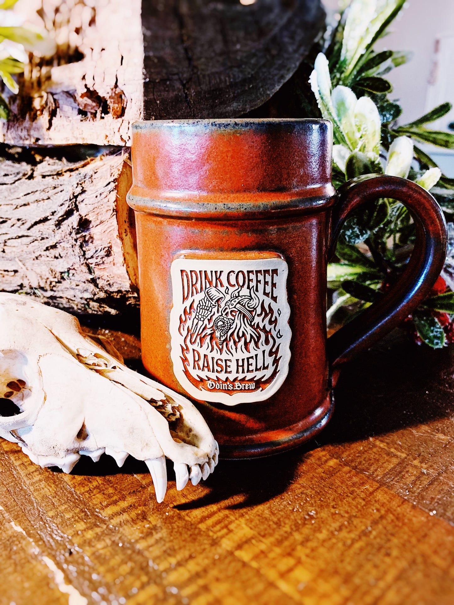 RAISE HELL Mug (Red) - Odin's Brew