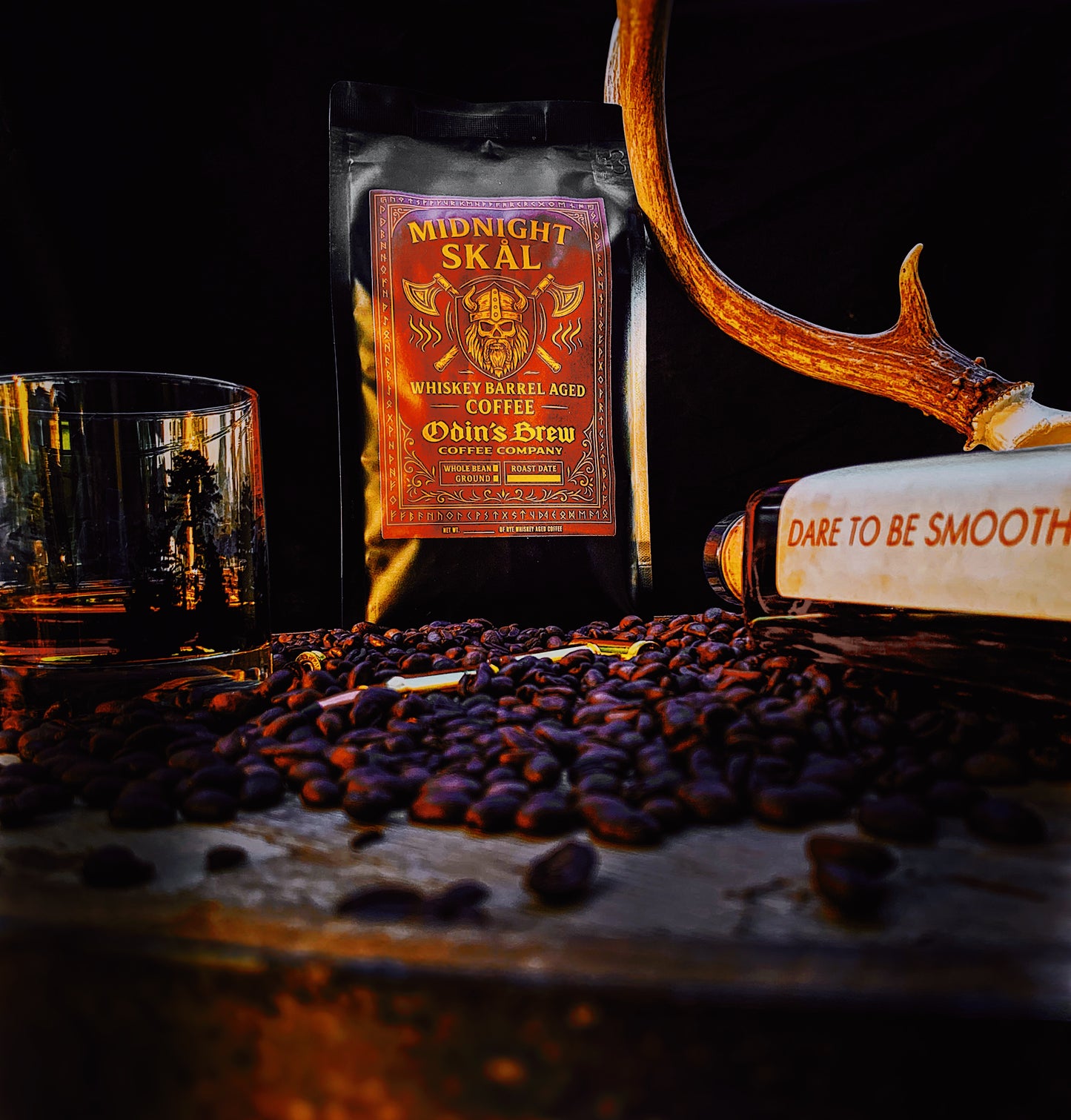 MIDNIGHT SKÅL | RYE WHISKEY BARREL AGED | MEDIUM ROAST ETHIOPIA GUJI