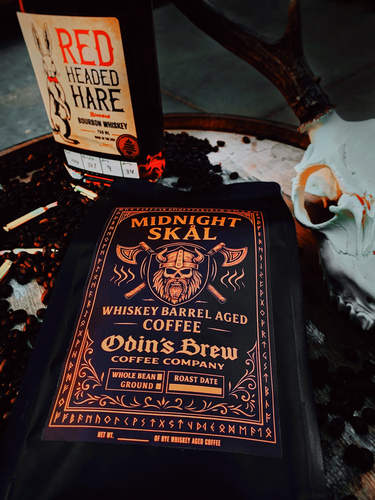 MIDNIGHT SKÅL | RYE WHISKEY BARREL AGED | MEDIUM ROAST ETHIOPIA GUJI